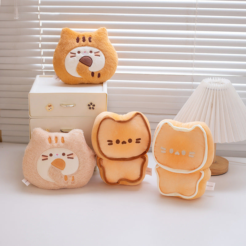 Cute Cartoon Butter Meow Biscuit Cute Funny Bread Plush Toy