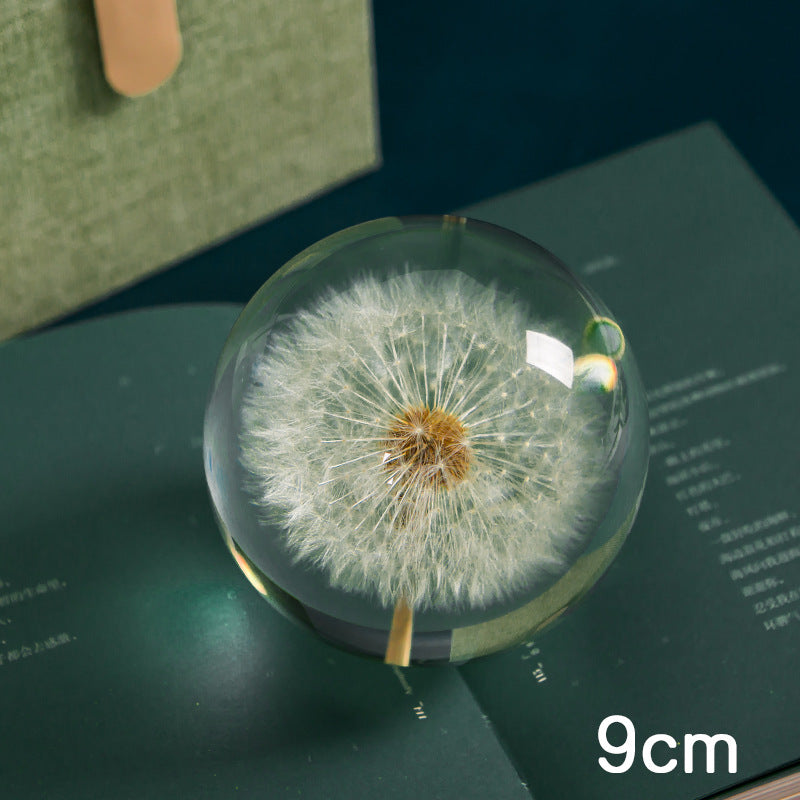 Dandelion Crystal Ball Decoration Christmas Gift for Girlfriend Sunflower Lover Crystal Ball Female Birthday Present M2