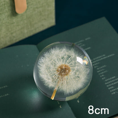 Dandelion Crystal Ball Decoration Christmas Gift for Girlfriend Sunflower Lover Crystal Ball Female Birthday Present M2