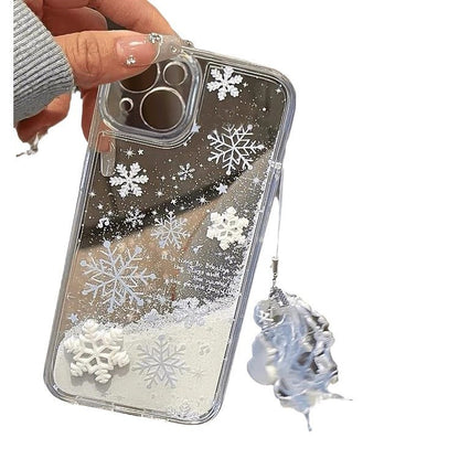 Ins Winter Snowflake Quicksand Suitable For Phone Case