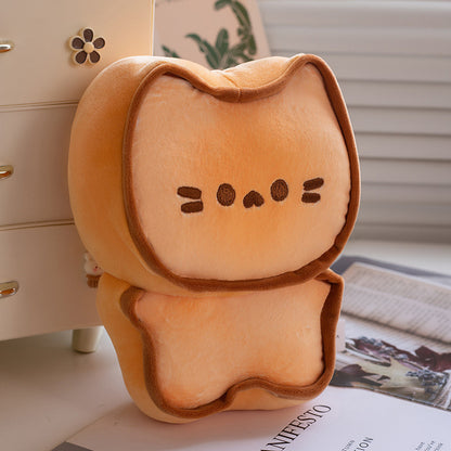 Cute Cartoon Butter Meow Biscuit Cute Funny Bread Plush Toy