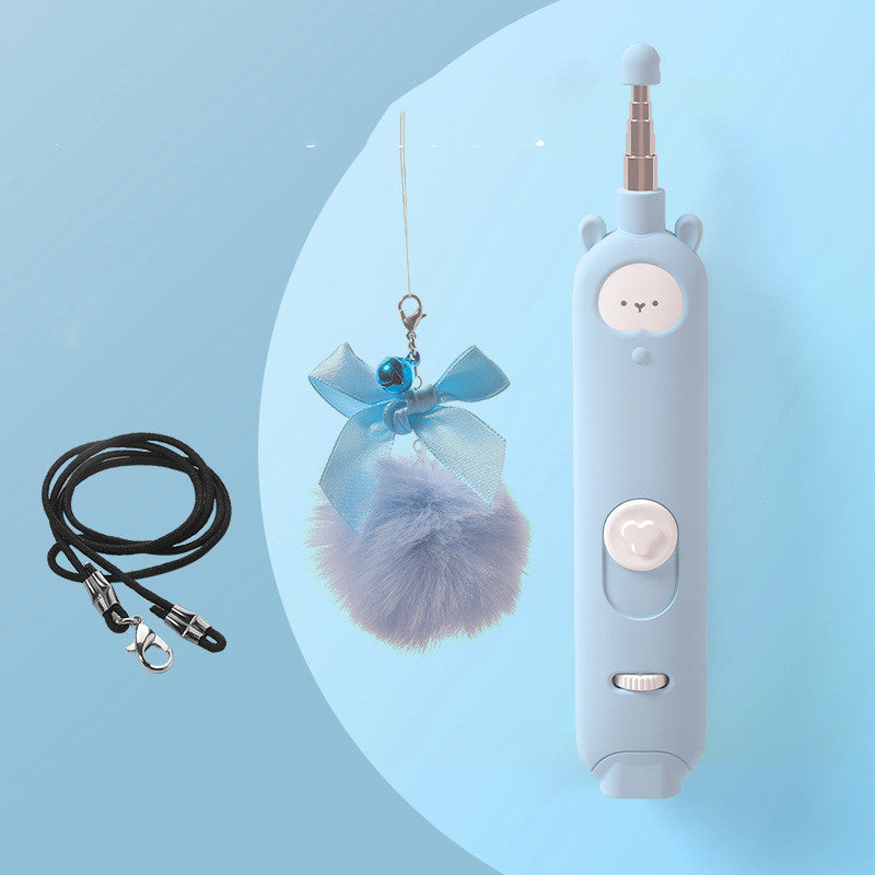 Cat Toy Laser Tease Cat Stick Feather Bell