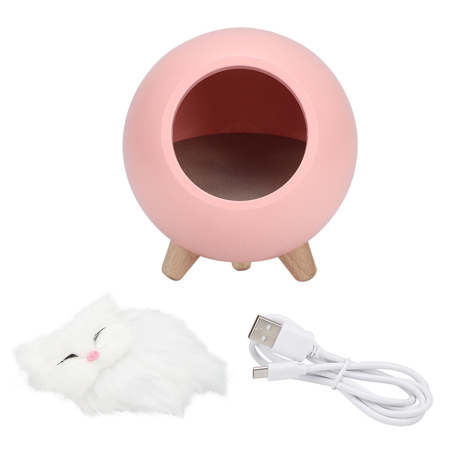 Cute Cat Night Light Little Pet House LED Night Lamp Bedroom Lighting Atmosphere LampWhite