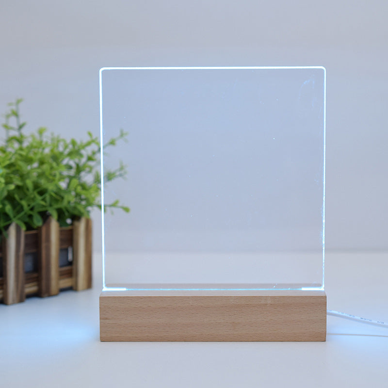 Desktop Transparent Luminous Note Board Acrylic Message Board