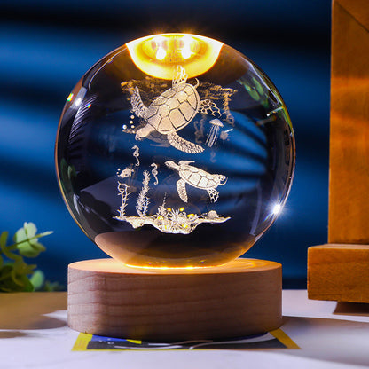 Starry Sky 3D Micro Landscape Crystal Ball Home Desktop Creative Interior Carving White Crystal Ball Ornament Craft Gift product