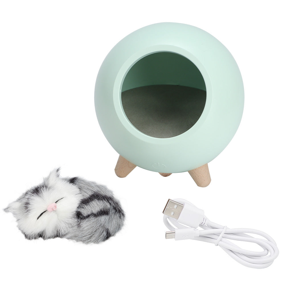 Cute Cat Night Light Little Pet House LED Night Lamp Bedroom Lighting Atmosphere LampWhite