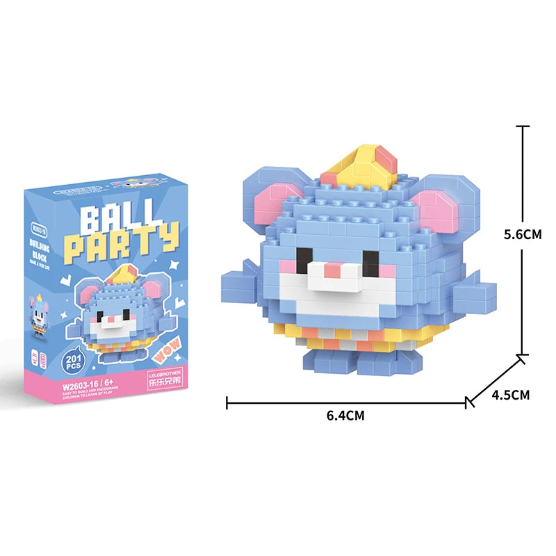 Mini Cute Animal Micro Building Blocks 3d Diamond Cat Panda Model Bricks Diy City Construction Toys For Children