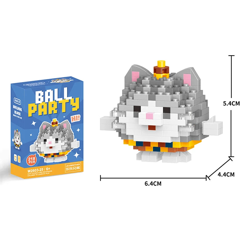 Mini Cute Animal Micro Building Blocks 3d Diamond Cat Panda Model Bricks Diy City Construction Toys For Children