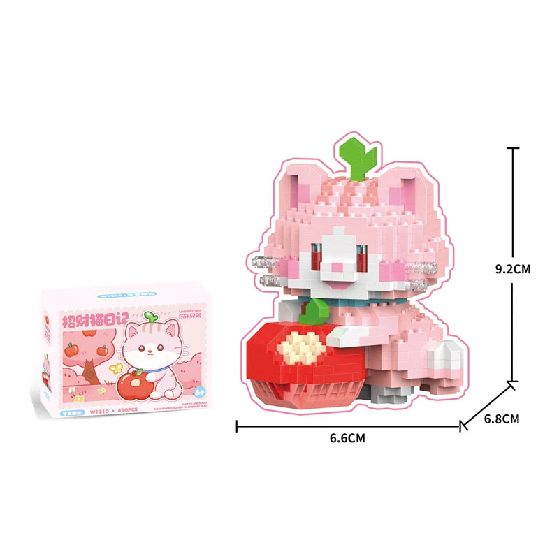 New Arrival Kawaii Pet Cat Series Mmodel Small Particle Building Blocks Educational Assembly Ornaments Children's Birthday Toys