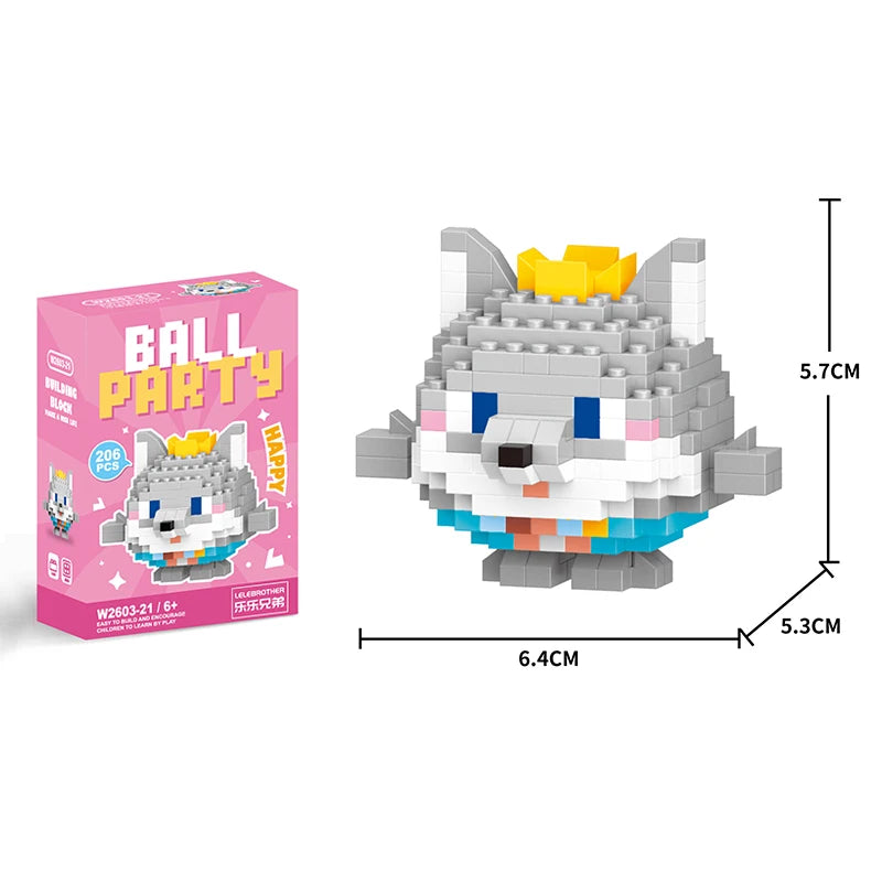 Mini Cute Animal Micro Building Blocks 3d Diamond Cat Panda Model Bricks Diy City Construction Toys For Children