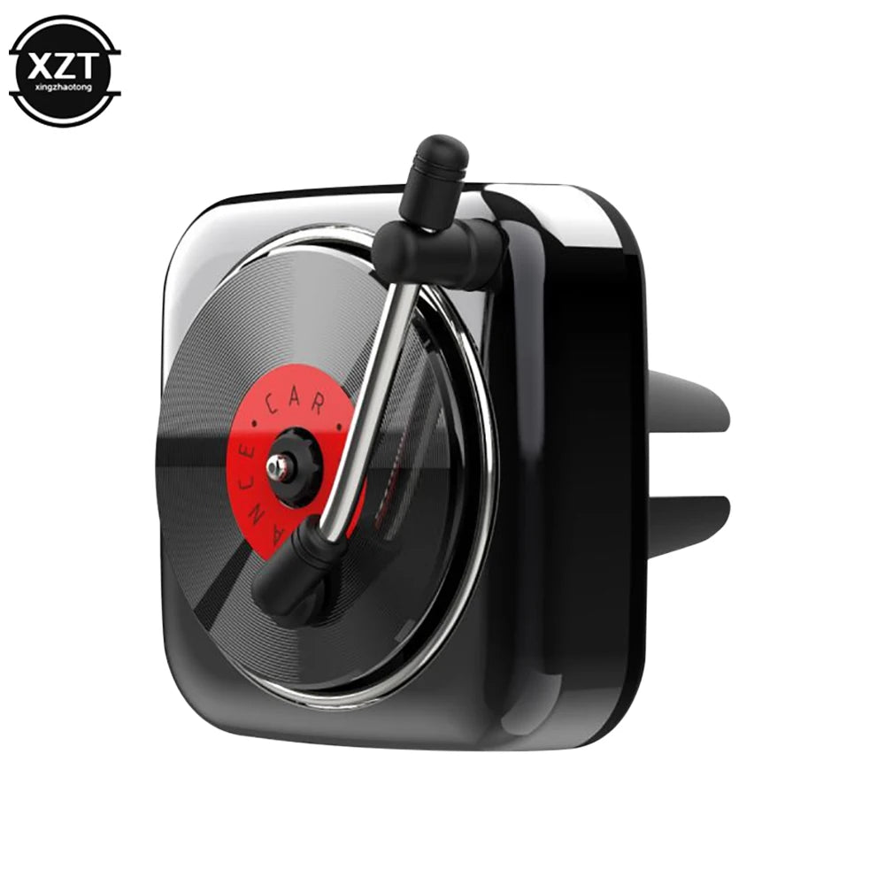 Retro Car Freshner Air Vent Outlet Clip Perfume Record Player Aromatherapy Vinyl Spin Phonograph Essential Oil Smell Diffuser