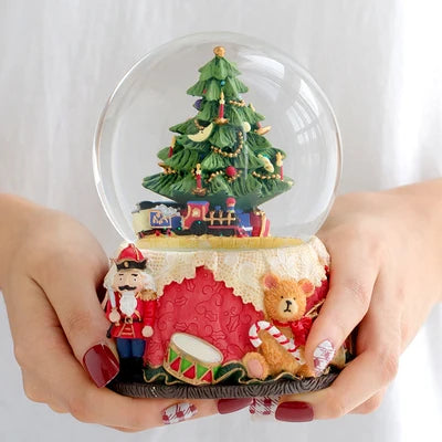 Christmas Music Box Kids Birthday Gift Snowflake Crystal Ball Music Box Rotating Girlfriend Muziekdoosje Home Decor EB50MB