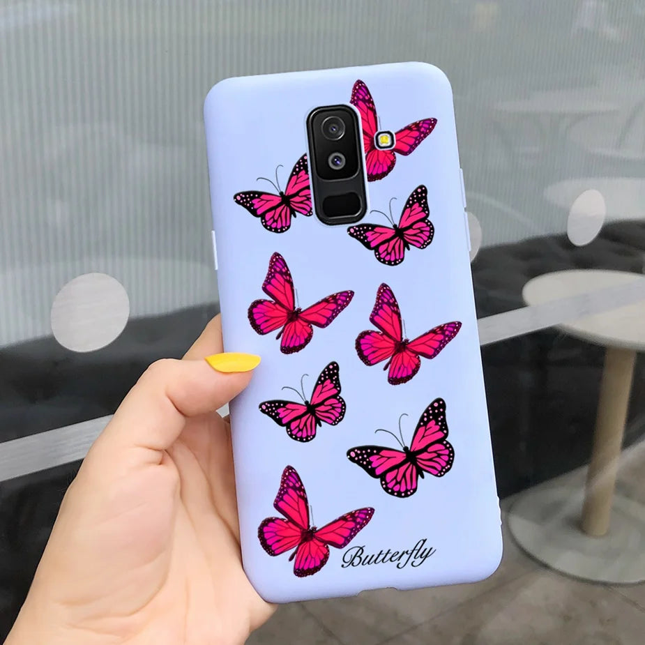 For Samsung Galaxy A6 Plus 2018 Case Cute Candy Painted Cover For Samsung A6 2018 A600F Soft Silicone Case For Samsung A6+ A605F