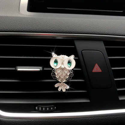 1PCS Diamond Owl Car Air Freshener Auto Outlet Perfume Clip Car Accessories Interior Solid Fragrance Diffuser Auto Decoration