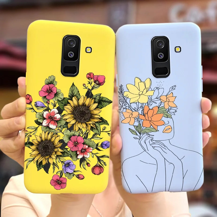 For Samsung Galaxy A6 Plus 2018 Case Cute Candy Painted Cover For Samsung A6 2018 A600F Soft Silicone Case For Samsung A6+ A605F