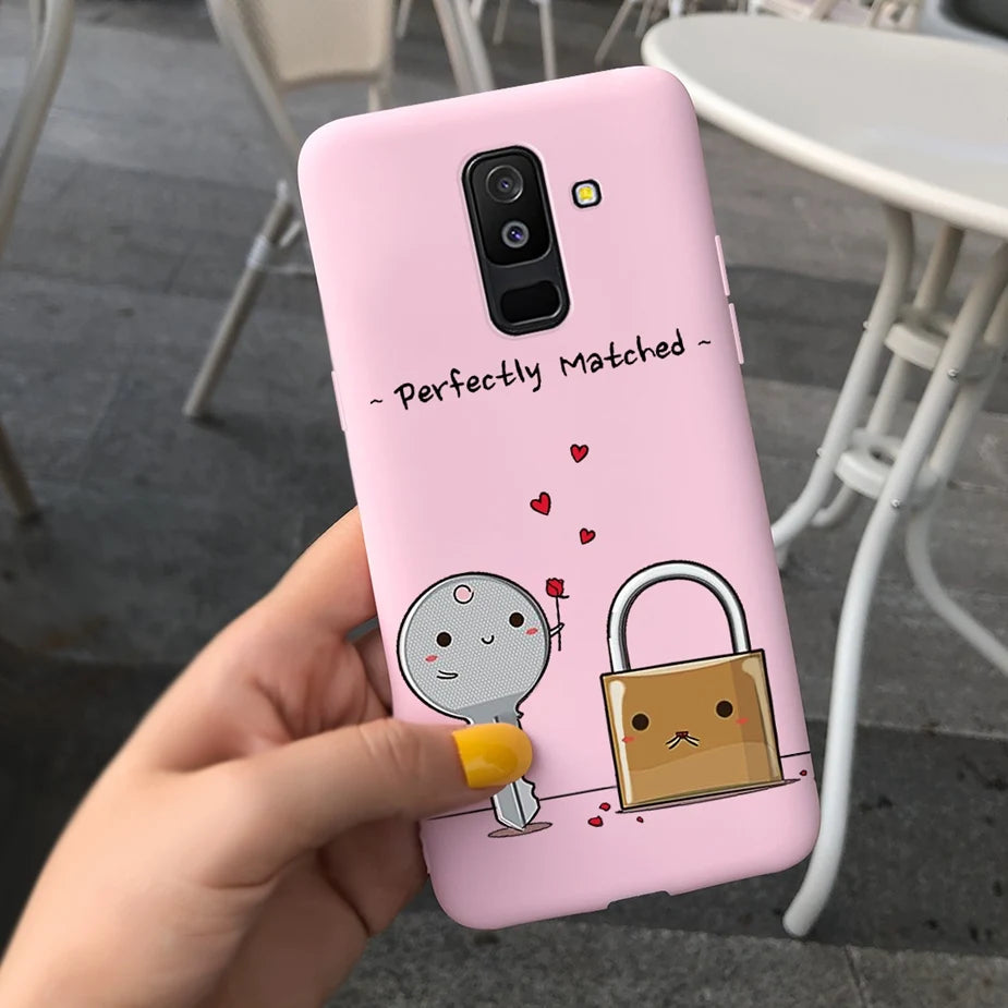 For Samsung Galaxy A6 Plus 2018 Case Cute Candy Painted Cover For Samsung A6 2018 A600F Soft Silicone Case For Samsung A6+ A605F