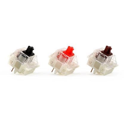 Gateron mechanical keyboard silent switch Black Red white brown 5pin transparent case Suitable for RGB plug-in lamps cherry mx