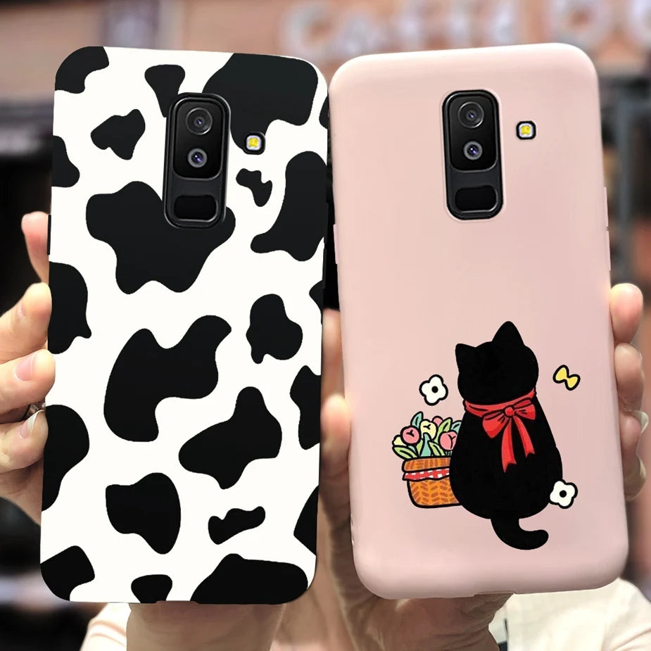 For Samsung Galaxy A6 Plus 2018 Case Cute Candy Painted Cover For Samsung A6 2018 A600F Soft Silicone Case For Samsung A6+ A605F