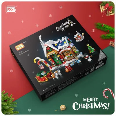 LOZ 1224 Architecture Merry Christmas House Tree Deer 3D Mini Blocks Bricks Building Toy for Children