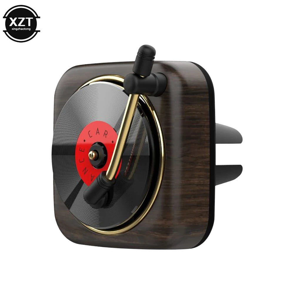 Retro Car Freshner Air Vent Outlet Clip Perfume Record Player Aromatherapy Vinyl Spin Phonograph Essential Oil Smell Diffuser