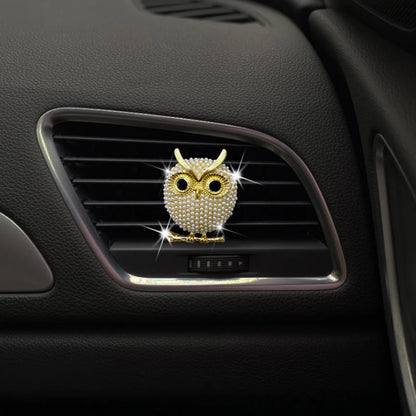 1PCS Diamond Owl Car Air Freshener Auto Outlet Perfume Clip Car Accessories Interior Solid Fragrance Diffuser Auto Decoration