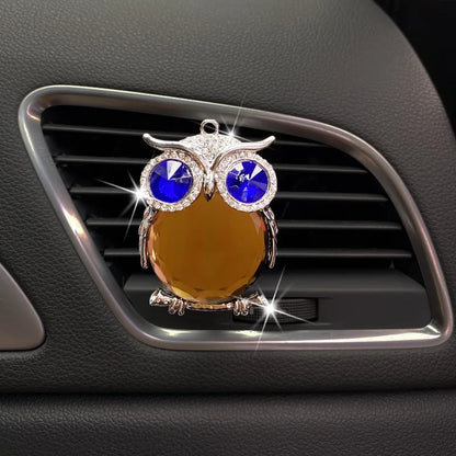 1PCS Diamond Owl Car Air Freshener Auto Outlet Perfume Clip Car Accessories Interior Solid Fragrance Diffuser Auto Decoration