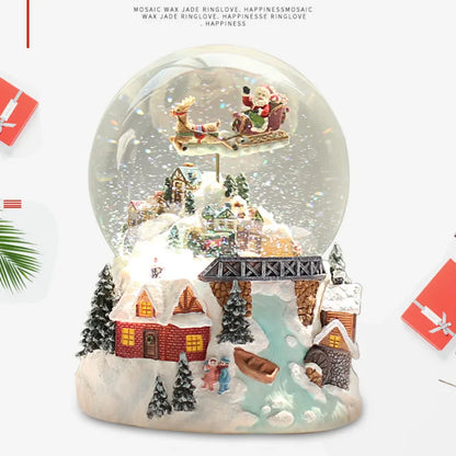 Christmas Music Box Kids Birthday Gift Snowflake Crystal Ball Music Box Rotating Girlfriend Muziekdoosje Home Decor EB50MB