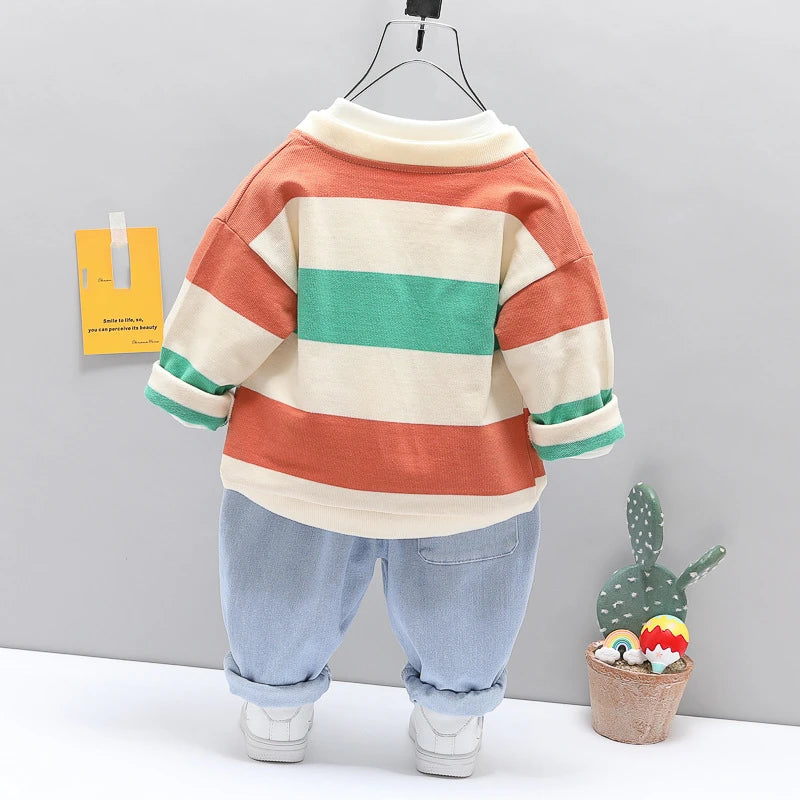 New Spring Autumn Baby Clothes Children Boys Casual Jacket T-Shirt Pants 3Pcs/Set Toddler Costume Infant Clothing Kids Tracksuit