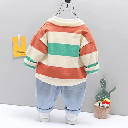 New Spring Autumn Baby Clothes Children Boys Casual Jacket T-Shirt Pants 3Pcs/Set Toddler Costume Infant Clothing Kids Tracksuit