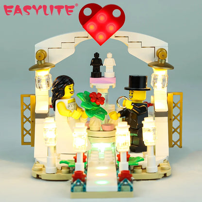 EASYLITE LED Light Set For 40197 Buildable Wedding Favor Set 2018 Scene DIY Toys Building Blocks Bricks Gift Kit No Model