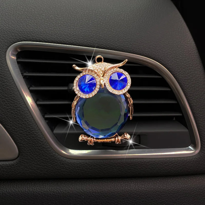 1PCS Diamond Owl Car Air Freshener Auto Outlet Perfume Clip Car Accessories Interior Solid Fragrance Diffuser Auto Decoration