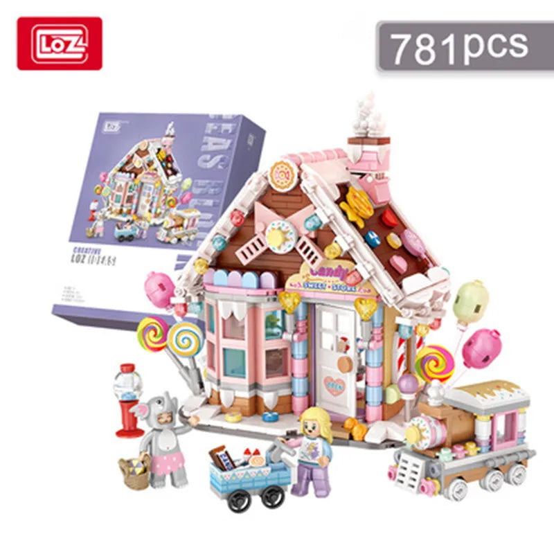 LOZ 1224 Architecture Merry Christmas House Tree Deer 3D Mini Blocks Bricks Building Toy for Children