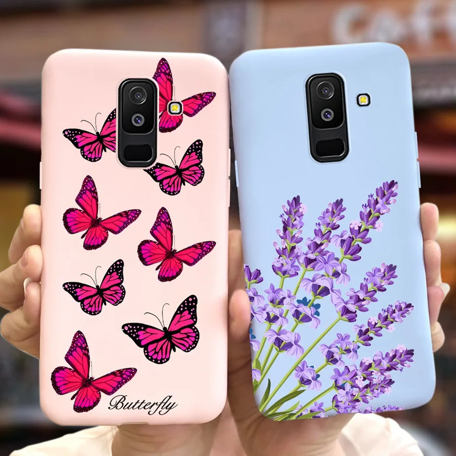 For Samsung Galaxy A6 Plus 2018 Case Cute Candy Painted Cover For Samsung A6 2018 A600F Soft Silicone Case For Samsung A6+ A605F