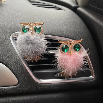 1PCS Diamond Owl Car Air Freshener Auto Outlet Perfume Clip Car Accessories Interior Solid Fragrance Diffuser Auto Decoration