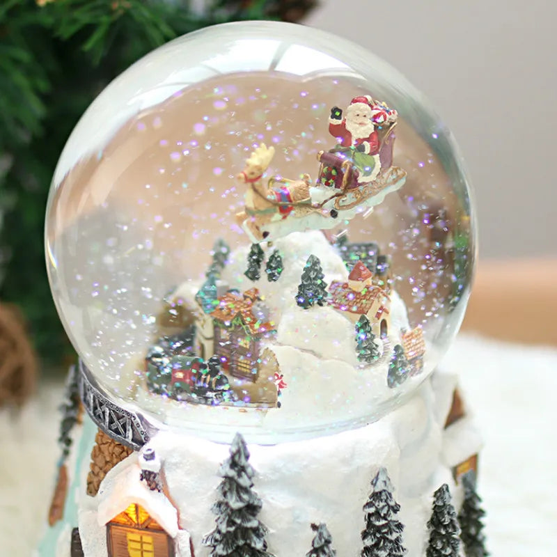 Christmas Music Box Kids Birthday Gift Snowflake Crystal Ball Music Box Rotating Girlfriend Muziekdoosje Home Decor EB50MB