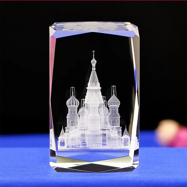 Rose 3D Laser Engraved Crystal Block Glass LED Engraving Cube with Rotary Music Base, Christmas Present for Family Friend