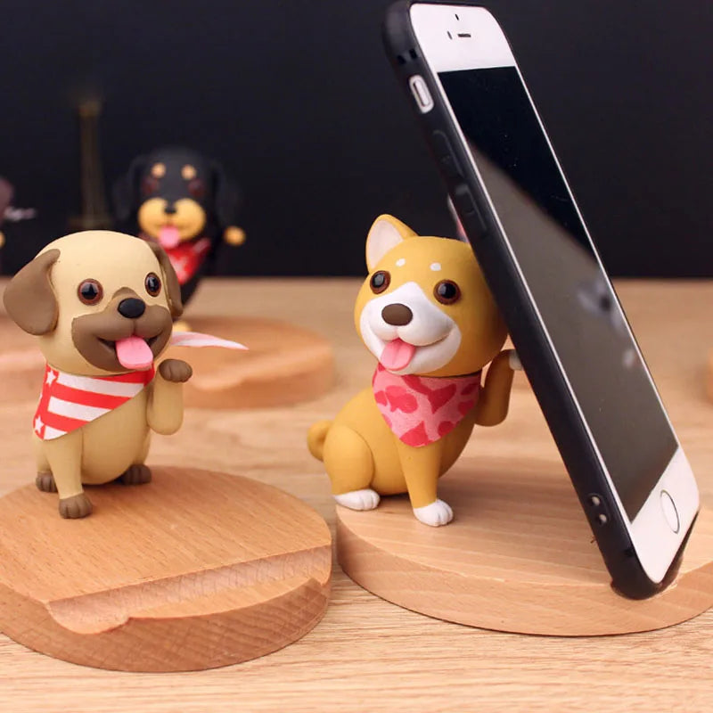 Mobile Phone Holder For iPhone Huawei Xiaomi samsung Cute mini Cartoon dog Phone Accessories Stand Desk Tablet Stand Desktop