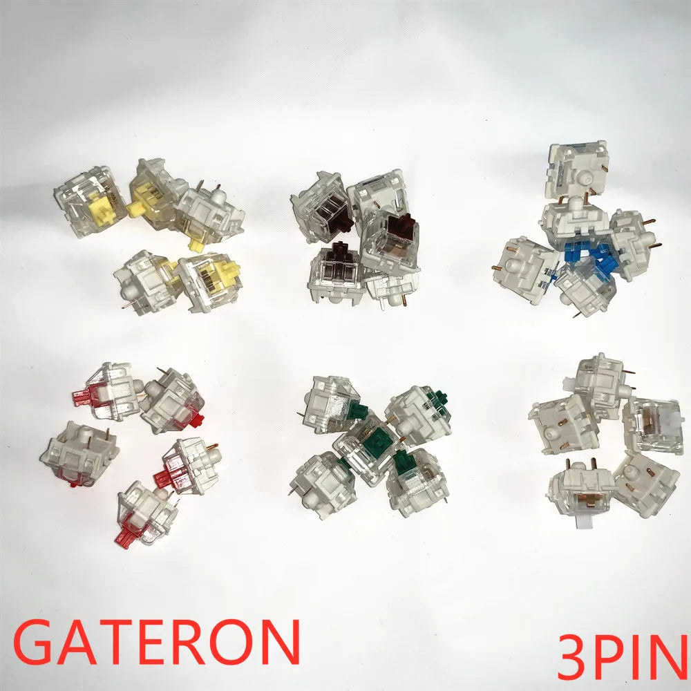 Gateron SMD Switches 3 Pin Hot Swap RGB Black Red Brown Blue Clear Green Yellow Switch for Mechanical Keyboard Fit GK61GK64 RK68