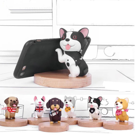 Mobile Phone Holder For iPhone Huawei Xiaomi samsung Cute mini Cartoon dog Phone Accessories Stand Desk Tablet Stand Desktop