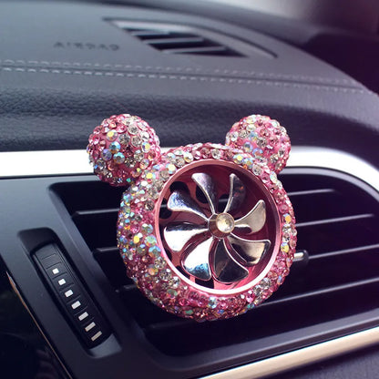 Creative Bling Crystal Car Air Freshener Perfume Scent Fragrance Car Styling Interior Auto Accessories For Girl Ladies Women