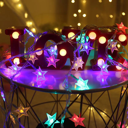 USB/Battery Operated Star String Lights LED Fairy Lights Christmas Garland For Party Wedding Home Outdoor Patio Decoration