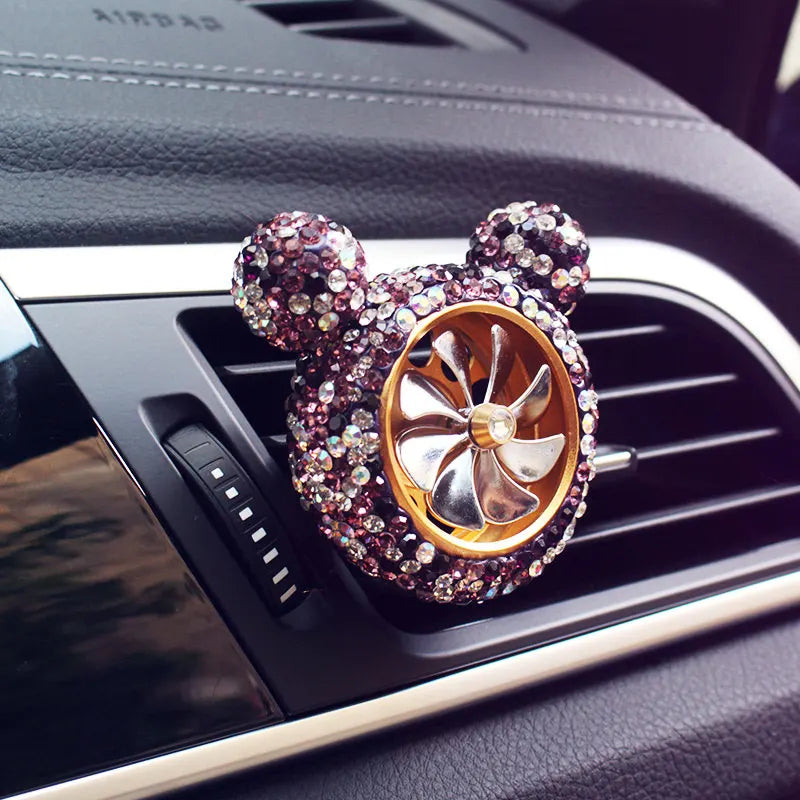 Creative Bling Crystal Car Air Freshener Perfume Scent Fragrance Car Styling Interior Auto Accessories For Girl Ladies Women