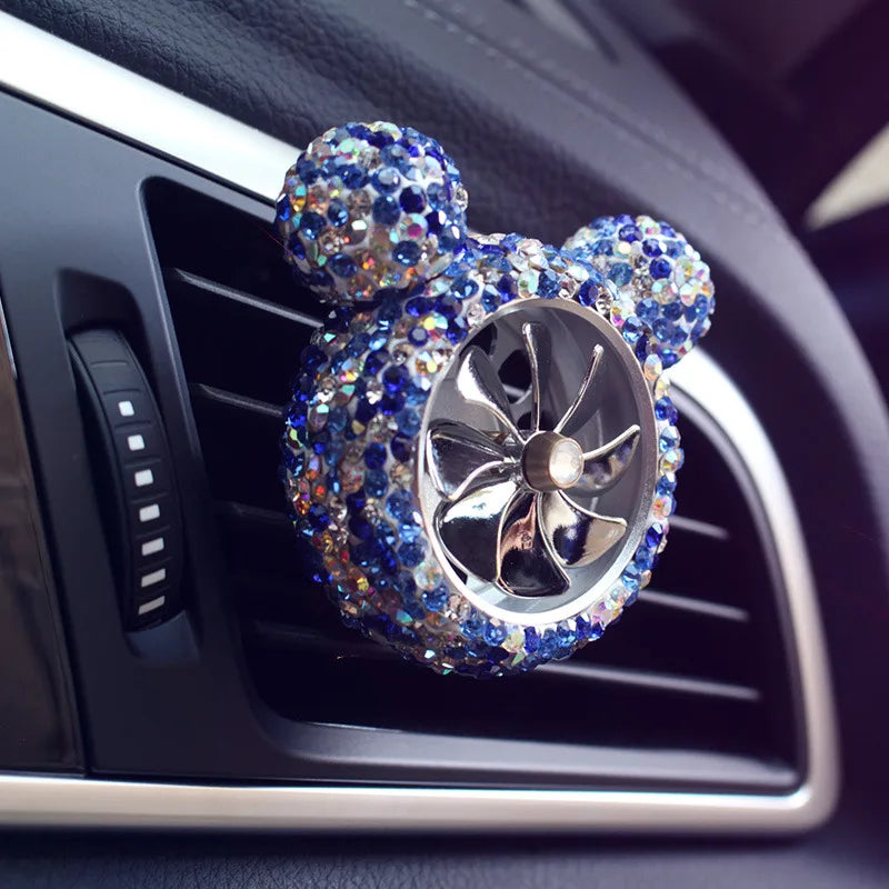 Creative Bling Crystal Car Air Freshener Perfume Scent Fragrance Car Styling Interior Auto Accessories For Girl Ladies Women