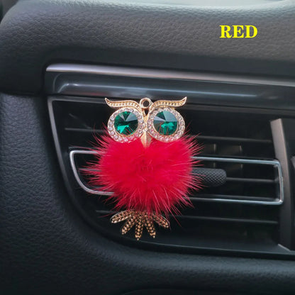 1PCS Diamond Owl Car Air Freshener Auto Outlet Perfume Clip Car Accessories Interior Solid Fragrance Diffuser Auto Decoration