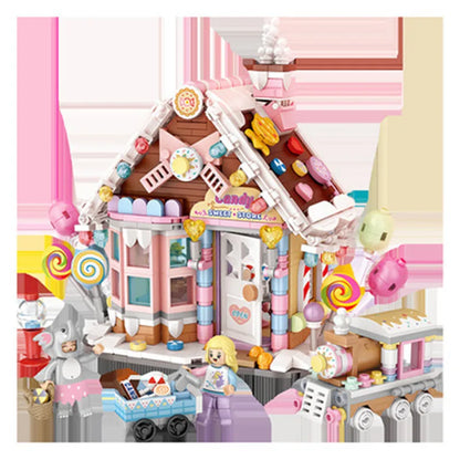 LOZ 1224 Architecture Merry Christmas House Tree Deer 3D Mini Blocks Bricks Building Toy for Children