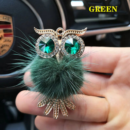 1PCS Diamond Owl Car Air Freshener Auto Outlet Perfume Clip Car Accessories Interior Solid Fragrance Diffuser Auto Decoration