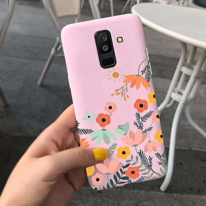 For Samsung Galaxy A6 Plus 2018 Case Cute Candy Painted Cover For Samsung A6 2018 A600F Soft Silicone Case For Samsung A6+ A605F