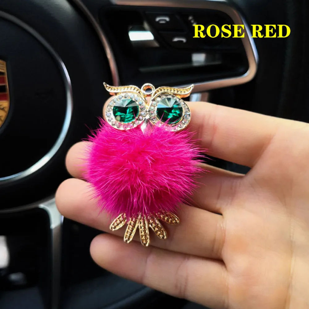 1PCS Diamond Owl Car Air Freshener Auto Outlet Perfume Clip Car Accessories Interior Solid Fragrance Diffuser Auto Decoration