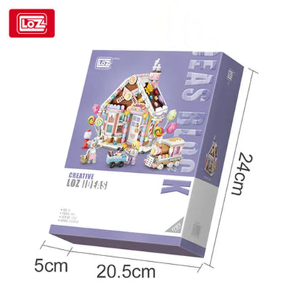 LOZ 1224 Architecture Merry Christmas House Tree Deer 3D Mini Blocks Bricks Building Toy for Children