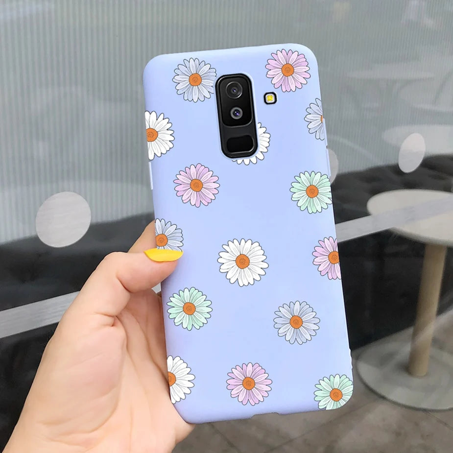 For Samsung Galaxy A6 Plus 2018 Case Cute Candy Painted Cover For Samsung A6 2018 A600F Soft Silicone Case For Samsung A6+ A605F